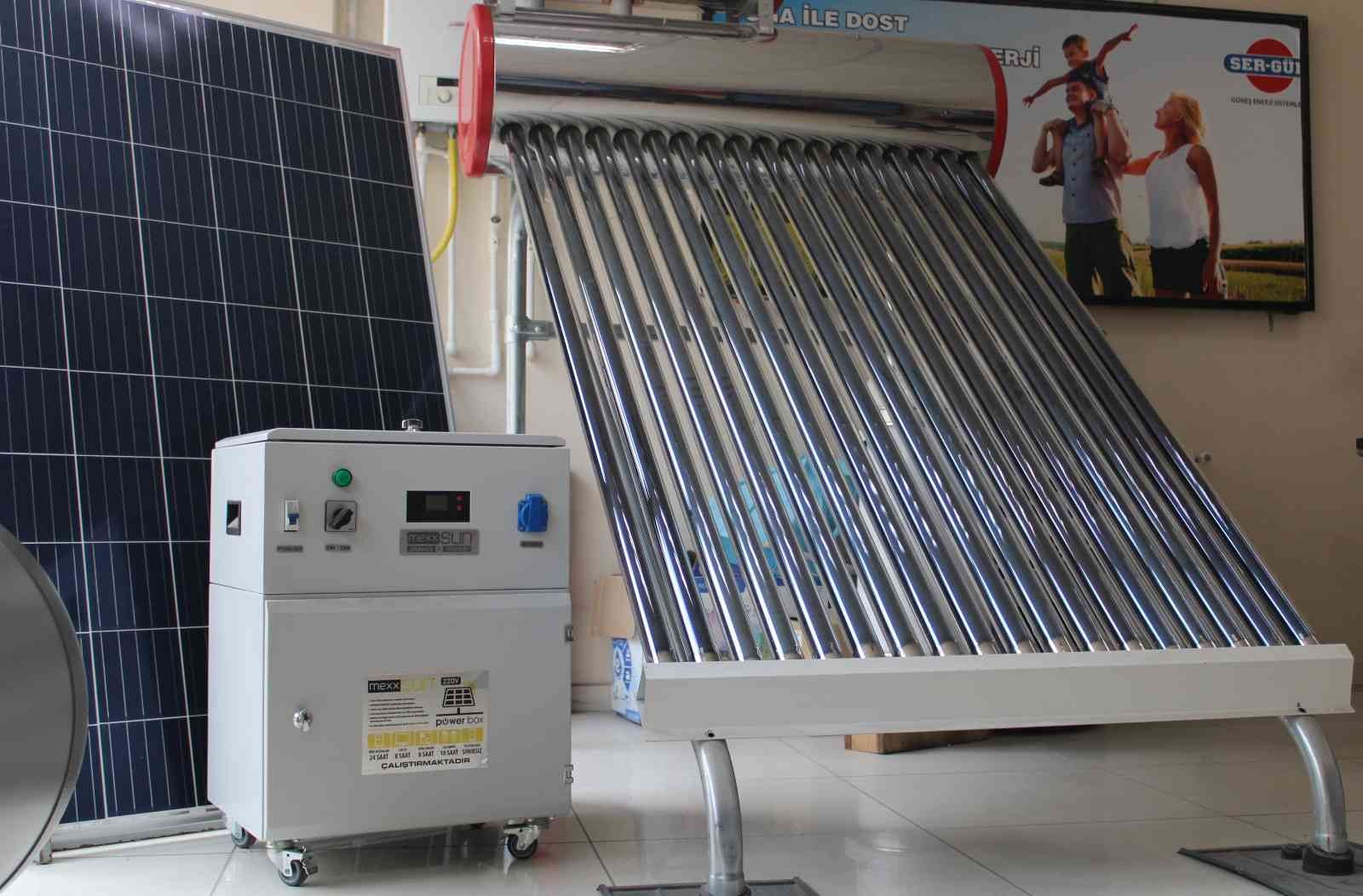 Güneş enerjisi ile hem elektrikten hem de sudan tasarruf yapmak mümkün